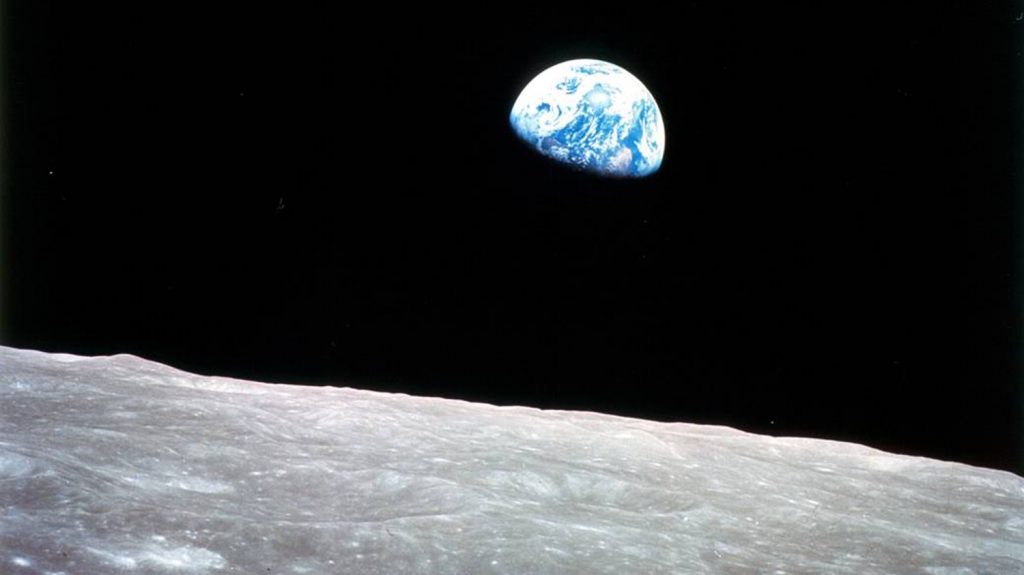 Earthrise captured by the Apollo 8 astronauts