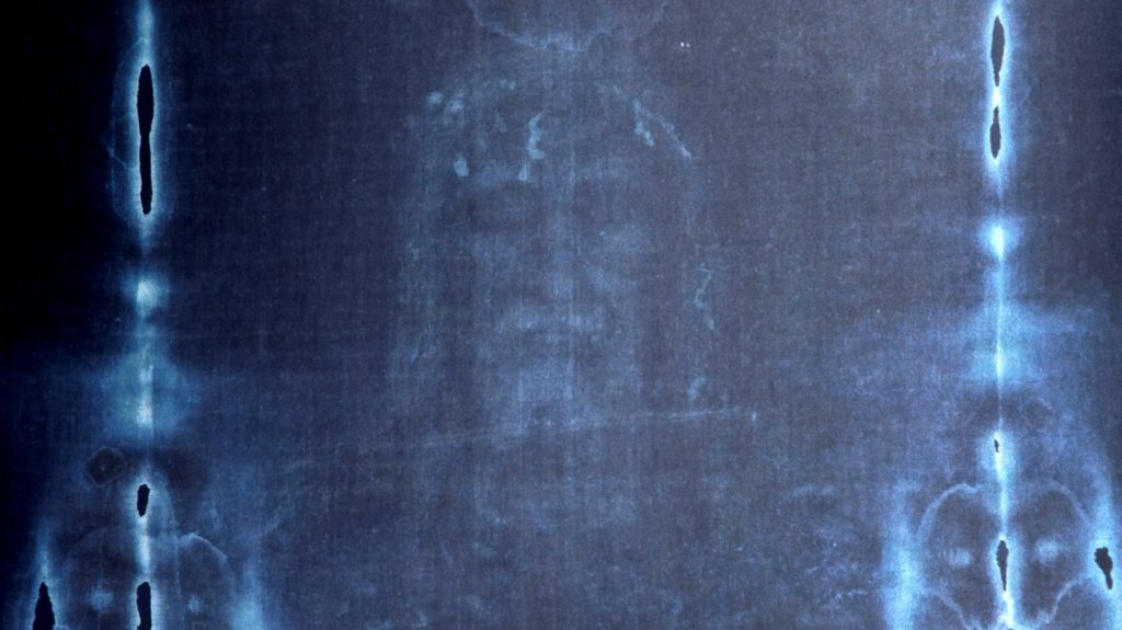 The Shroud of Turin in negative