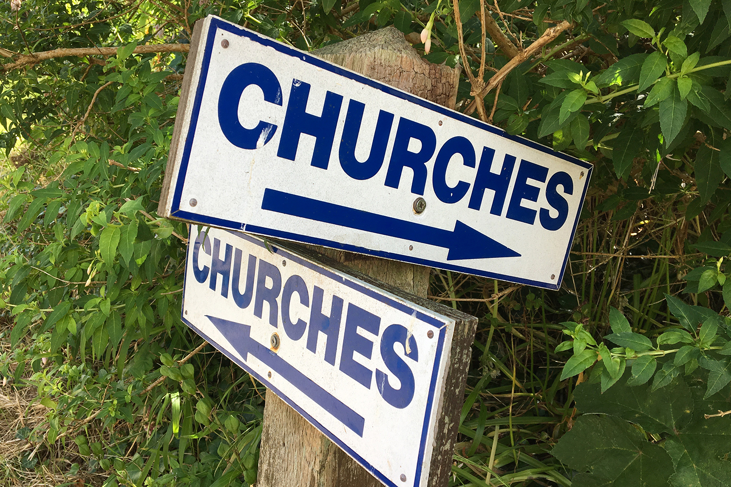Churches sign on Caldy Island