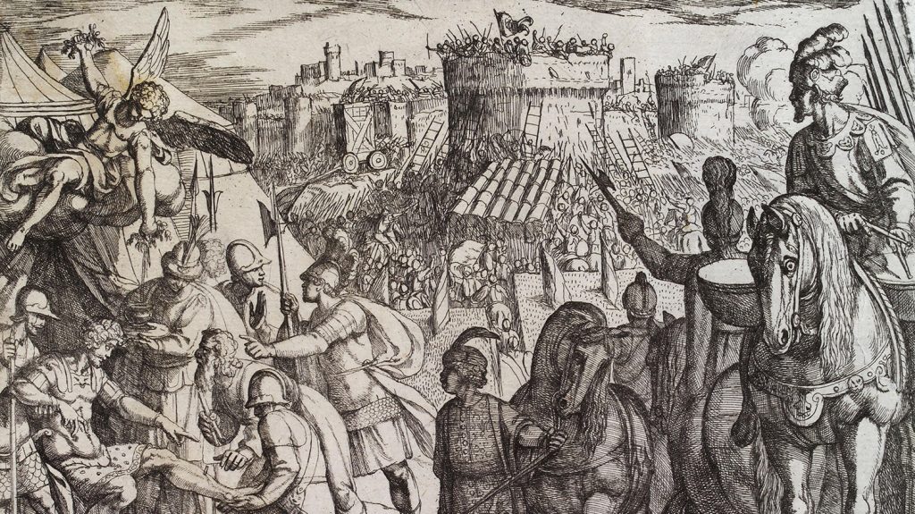 Crusaders attack Jerusalem in the First Crusade