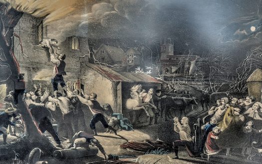 John Wesley rescued from the Epworth Rectory fire