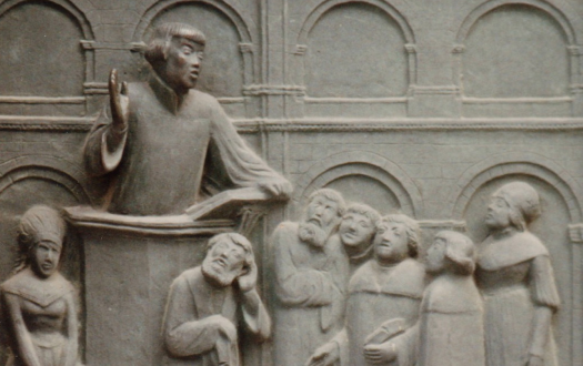 Zwingli preaching in church