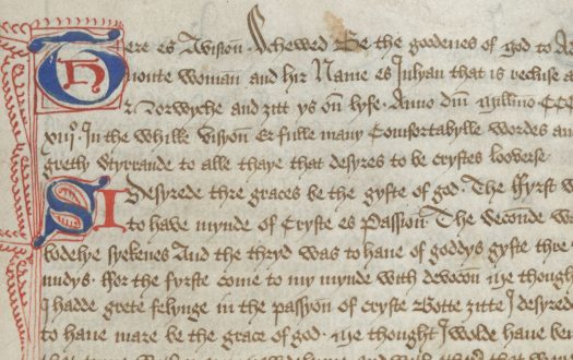 Manuscript of Julian of Norwich Revelations
