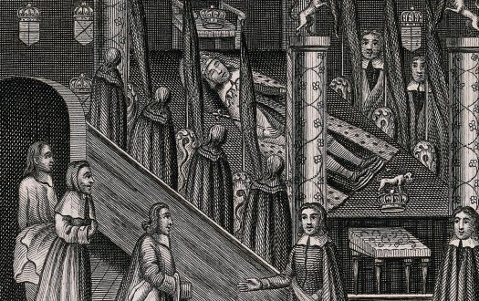 Oliver Cromwell lying in state