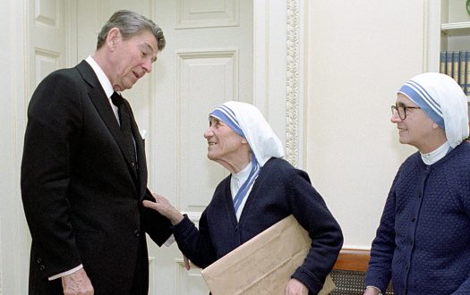 Mother Teresa with President Reagan